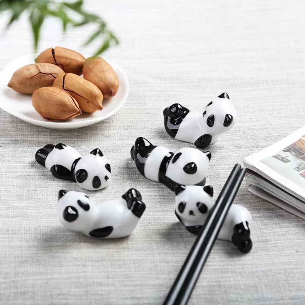 Chopstick Rest Ceramic - 8Pcs/set DIY Panda Chopstick Holder Cute