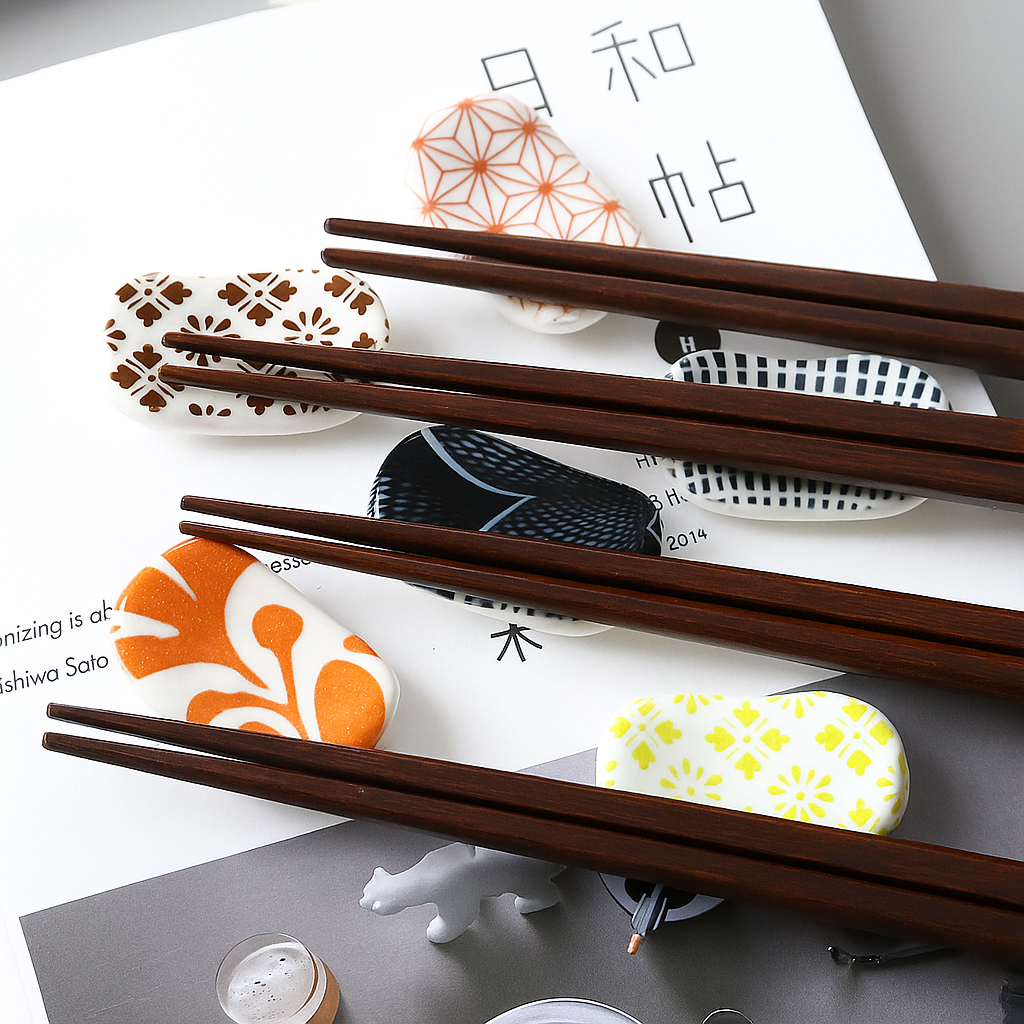 Chopstick Rest Ceramic - Japanese Style Chopsticks Spoon Rack Square