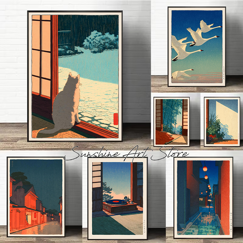Japanese Minimalist Lifestyle - Vintage Hasui Kawase Style Minimalist Nature