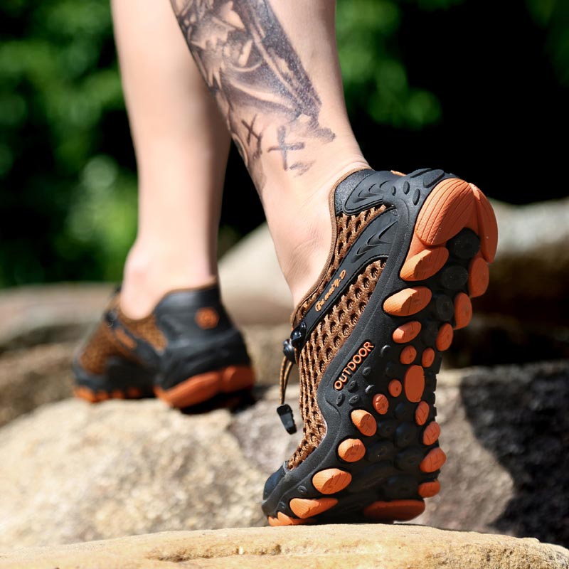 Japanese Elderly Lifestyle - trekking mountain mens sports shoes basket