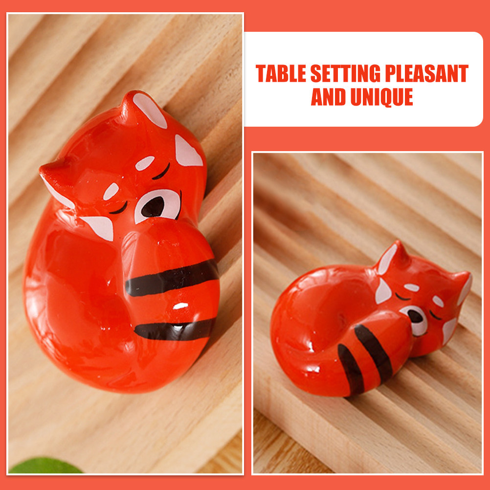 Chopstick Rest Ceramic - 4Pcs Fox Shape Ceramic Chopstick Rests