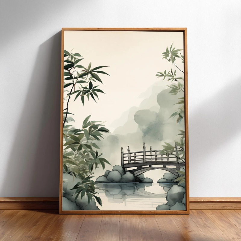 Japandi Wall Art Minimal Botan - Japanese Minimalist Lifestyle ulasan dan harga