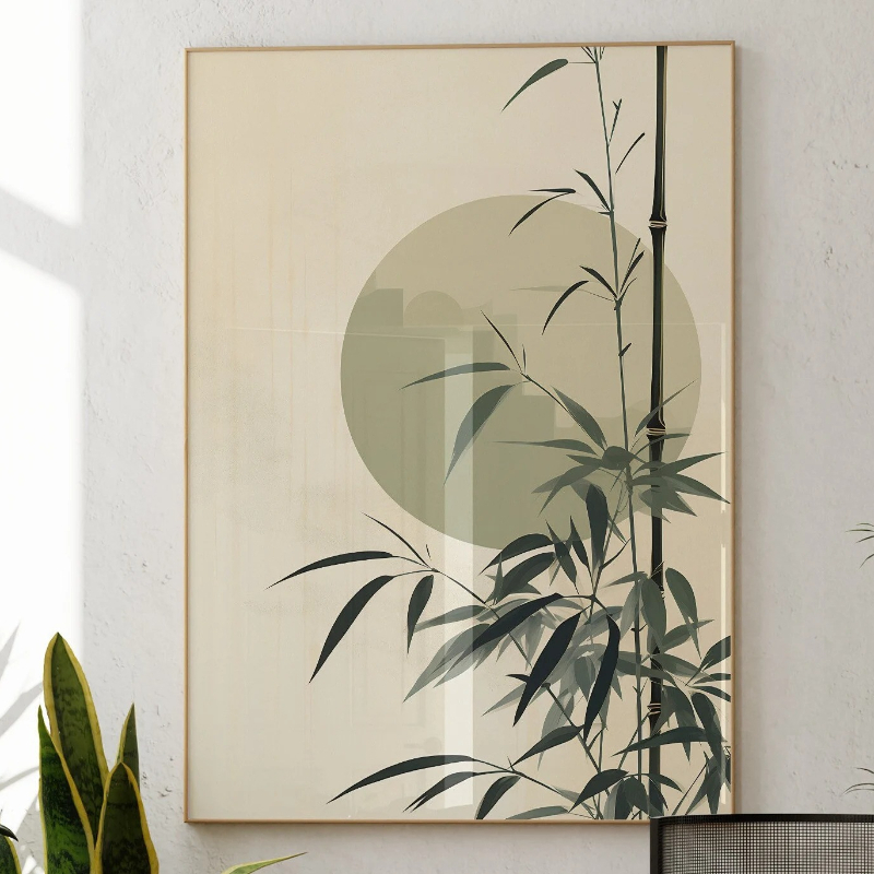 Japandi Wall Art Minimal Botan - Japanese Minimalist Lifestyle ulasan dan harga