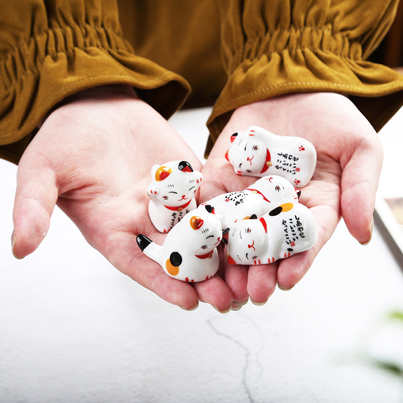 1Pcs Cute Cat Ceramic Chopstic - Chopstick Rest Ceramic ulasan dan harga