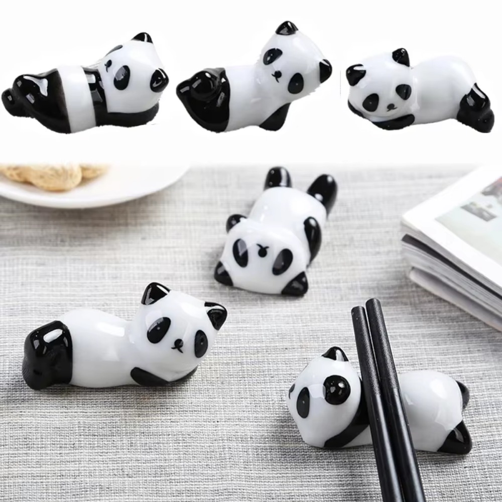 8Pcs/set DIY Panda Chopstick H - Chopstick Rest Ceramic ulasan dan harga