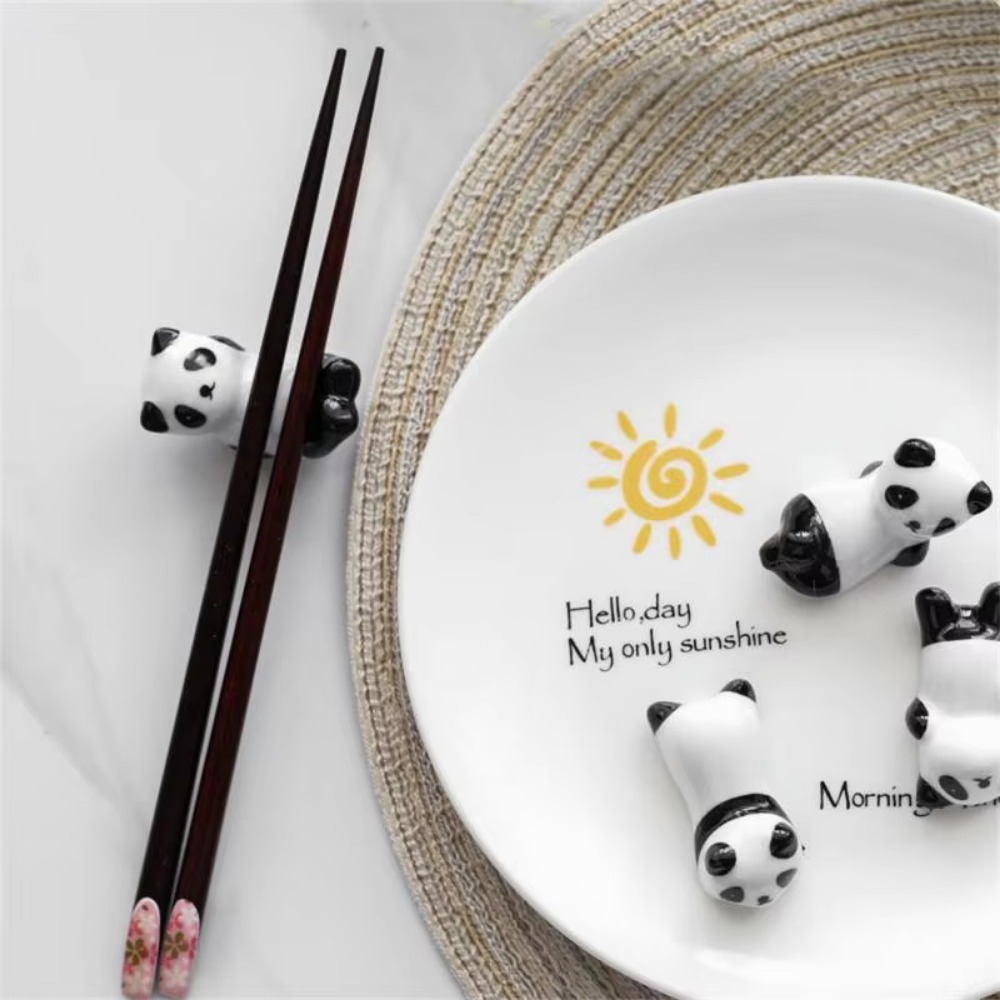 8Pcs/set DIY Panda Chopstick H - Chopstick Rest Ceramic ulasan dan harga