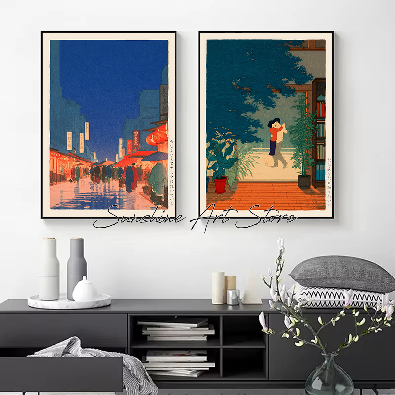 Vintage Hasui Kawase Style Min - Japanese Minimalist Lifestyle ulasan dan harga