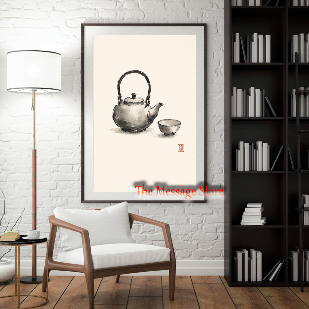 Japanese Teapot Art Minimalist - Japanese Minimalist Lifestyle ulasan dan harga