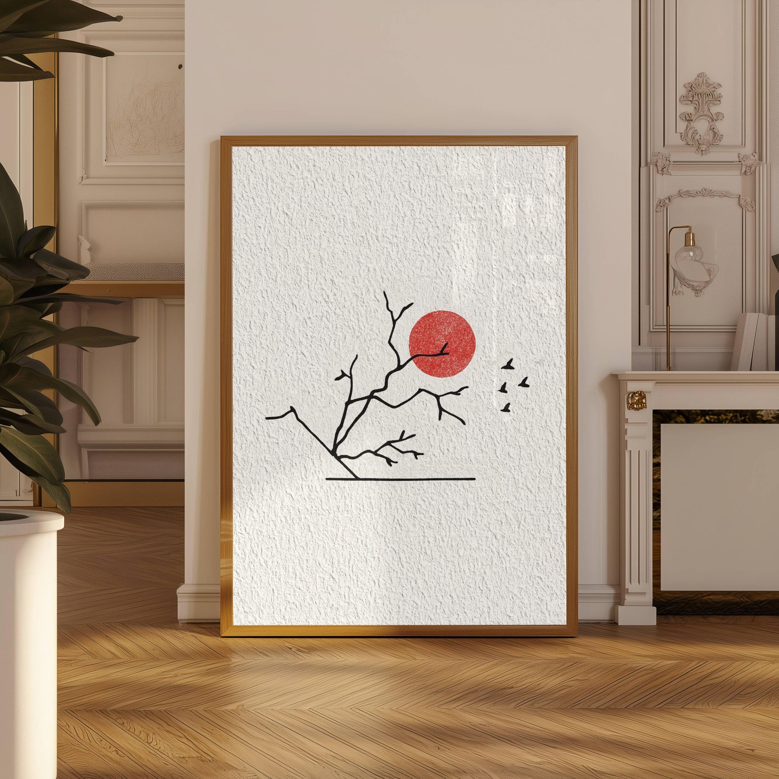 Minimalist Japanese Ink Poster - Japanese Minimalist Lifestyle ulasan dan harga