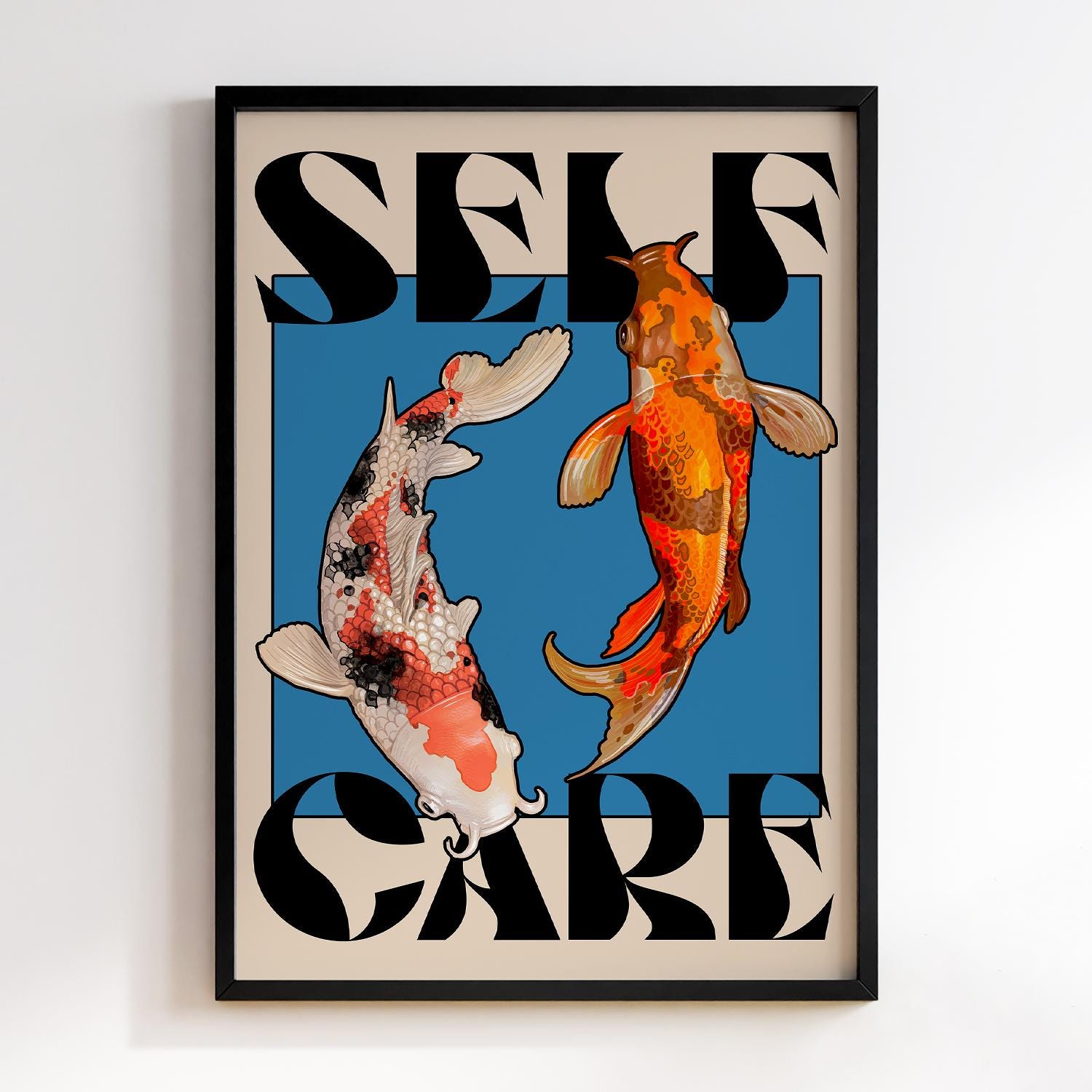 Koi Fish Poster Yayoi Kusama I - Japanese Minimalist Lifestyle ulasan dan harga