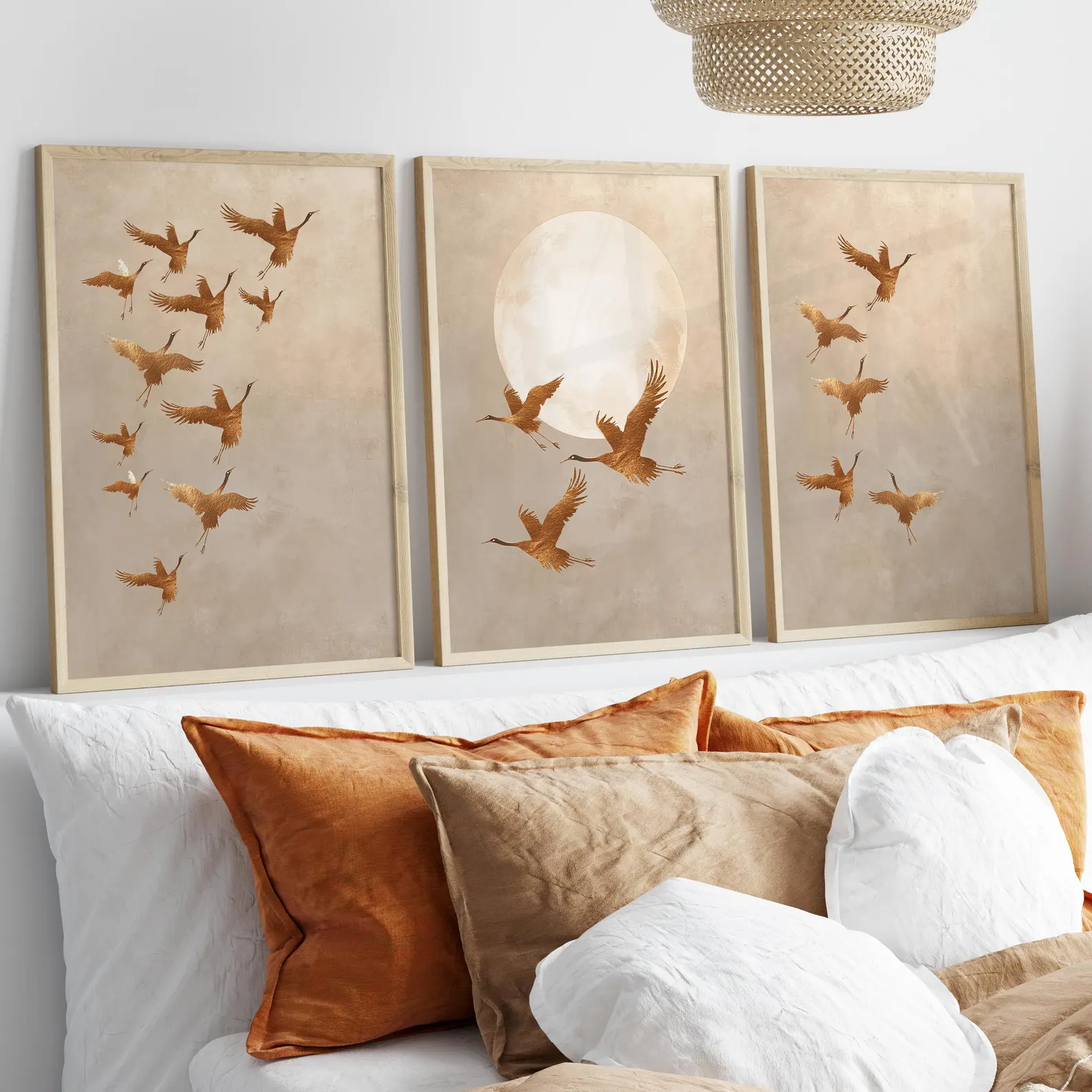 3PCS Golden Cranes Japanese Po - Japanese Minimalist Lifestyle ulasan dan harga