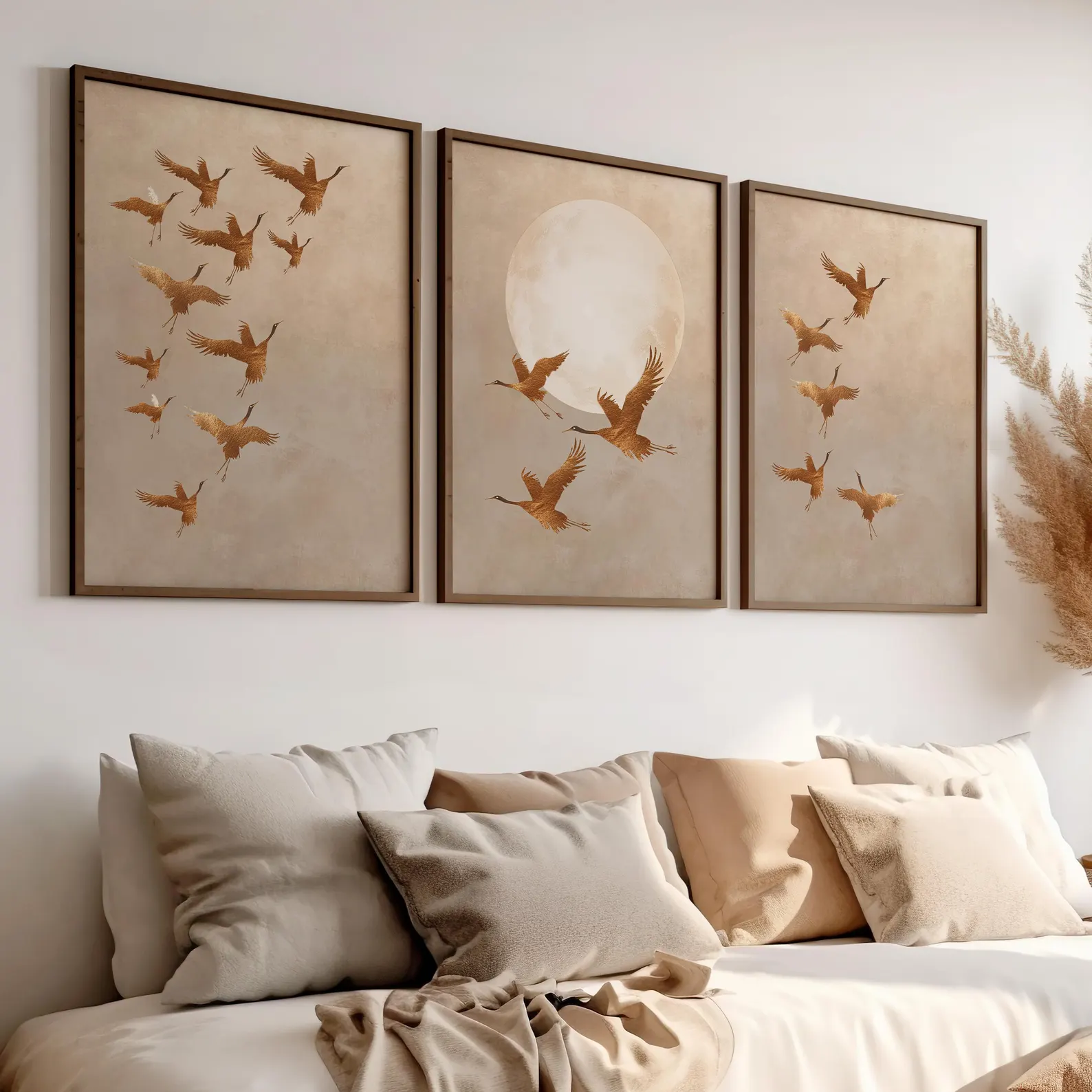 3PCS Golden Cranes Japanese Po - Japanese Minimalist Lifestyle ulasan dan harga