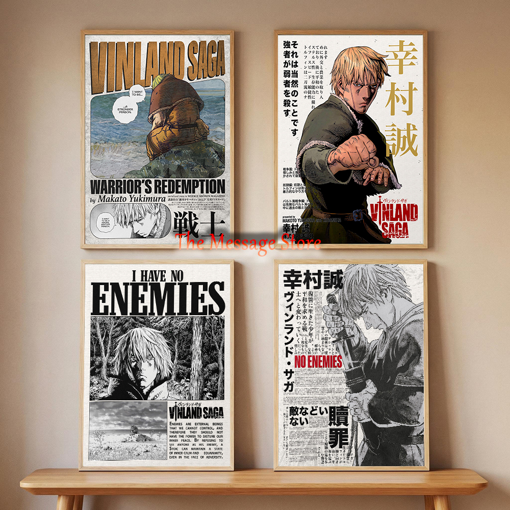 Vinland Saga Anime Manga Poste - Japanese Minimalist Lifestyle ulasan dan harga