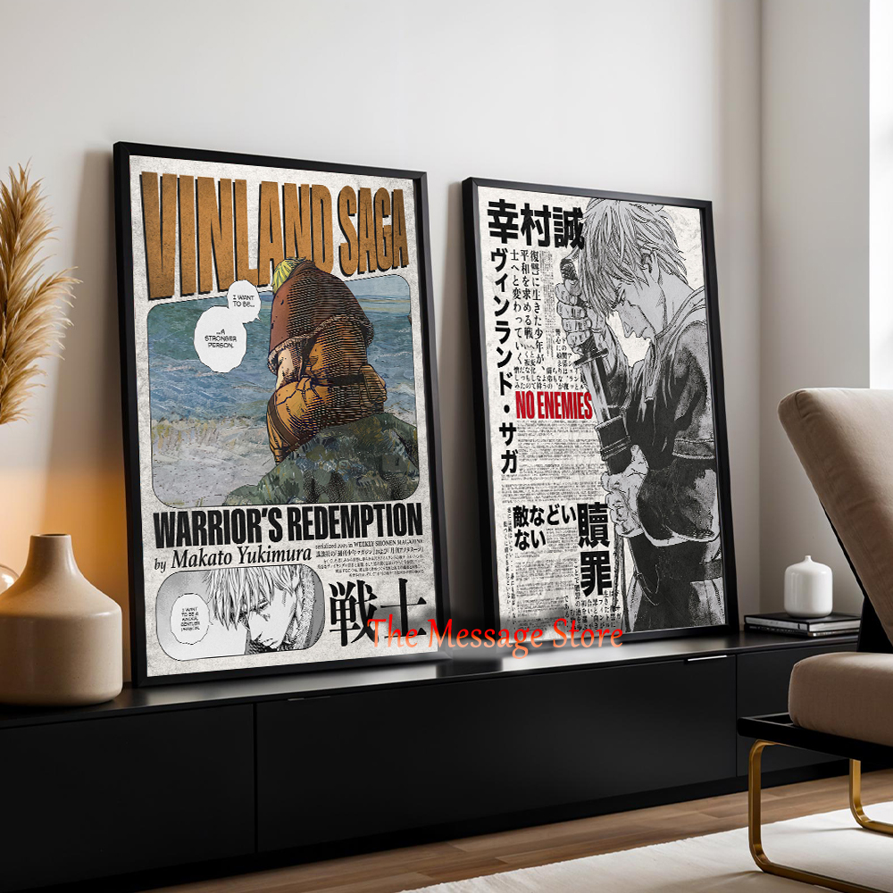 Vinland Saga Anime Manga Poste - Japanese Minimalist Lifestyle ulasan dan harga