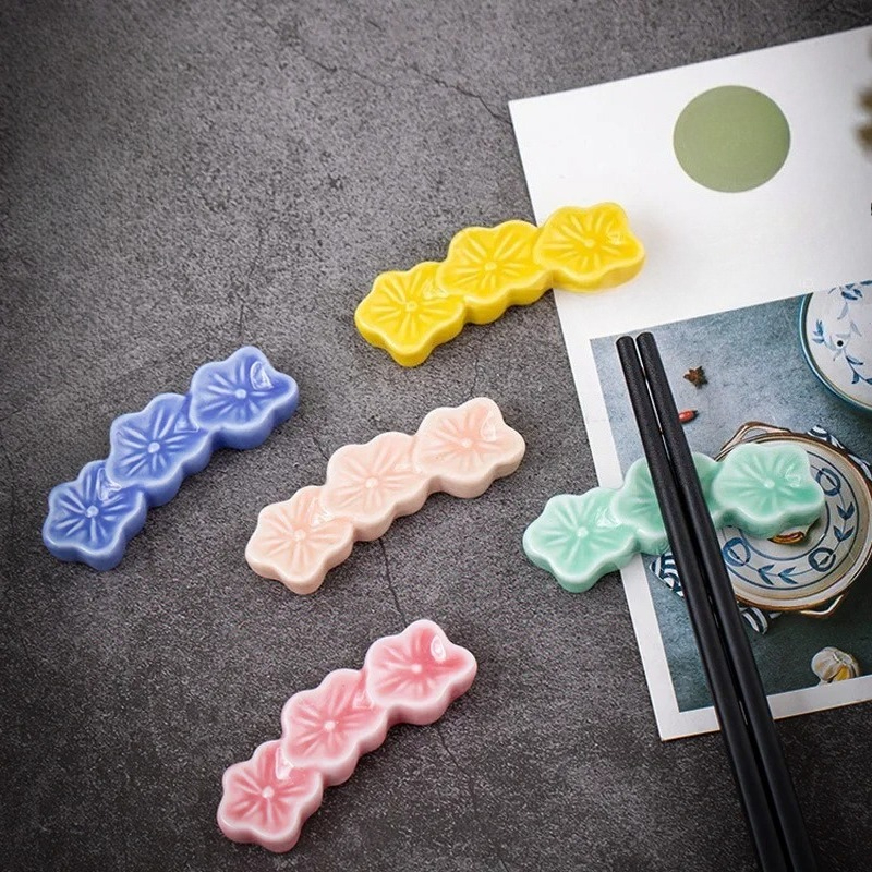 1PC Ceramic Sakura Blossoms Ch - Chopstick Rest Ceramic ulasan dan harga