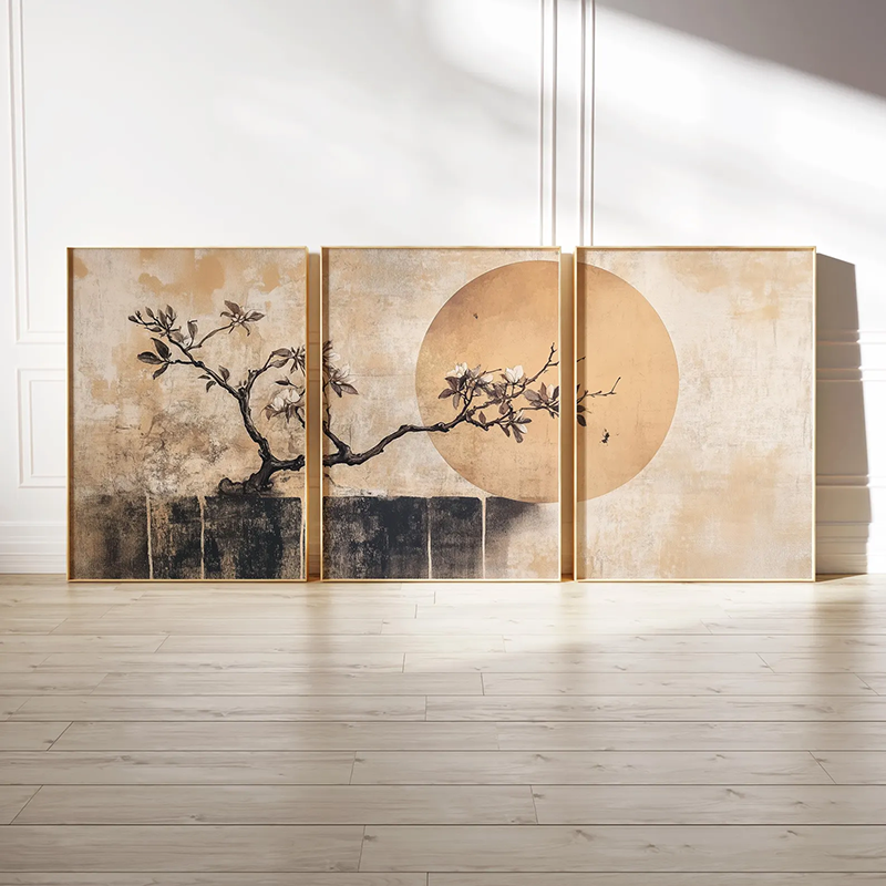 3PCS Minimalist Japandi Wall A - Japanese Minimalist Lifestyle ulasan dan harga